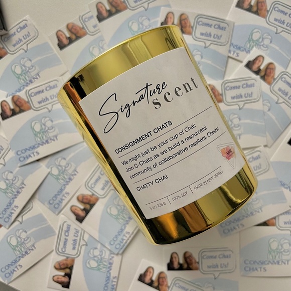 Chatty Chai Hand Poured Soy Wax Candle by Consignment Chats Libby & Molly - Picture 2 of 3